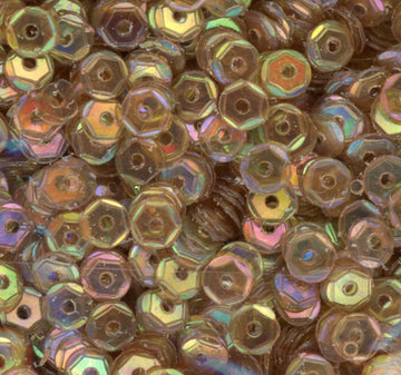 4mm Slightly Cupped Iridescent Medium Brown