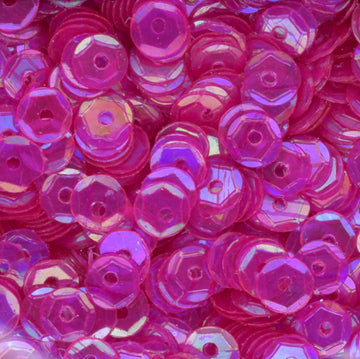 4mm Slightly Cupped Iridescent Fuchsia Rose
