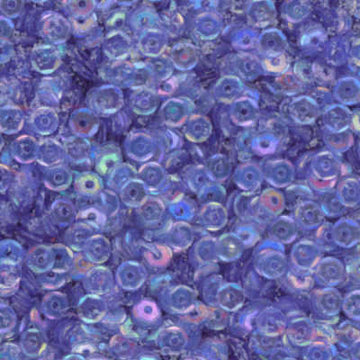 4mm Slightly Cupped Iridescent Cornflower Blue