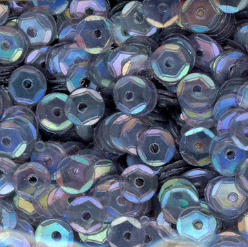 4mm Slightly Cupped Iridescent Gray