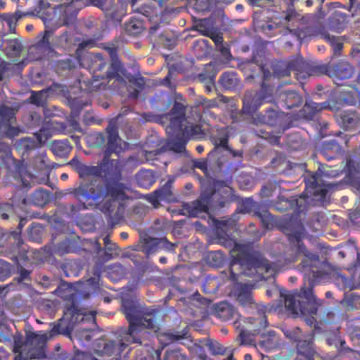 4mm Slightly Cupped Iridescent Light Purple 100 Grams