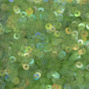 4mm Flat Iridescent Medium Chartreuse