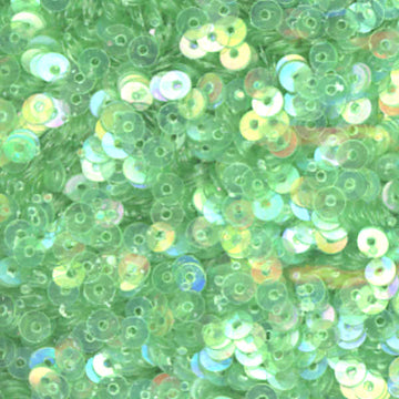 4mm Flat Iridescent Lt Leaf Green