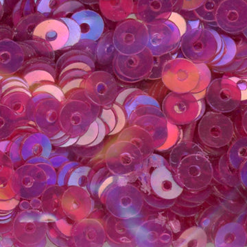 4mm Flat Iridescent Medium Fuchsia