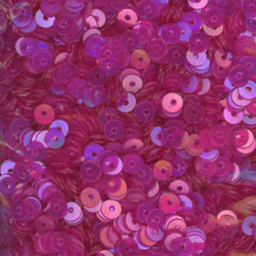 4mm Flat Iridescent Fuchsia Rose