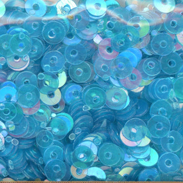 4mm Flat Iridescent Med Ocean Blue Green
