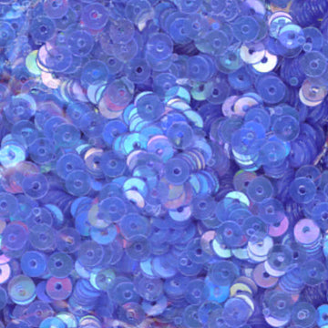 4mm Flat Iridescent Cornflower Blue