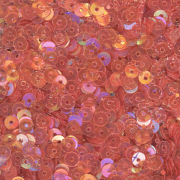 4mm Flat Iridescent Salmon Peach 100 Grams