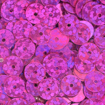 5mm Flat Hologram Rose Pink