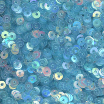 4mm Flat Iridescent Lt Ocean Blue Green 100 Grams