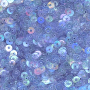4mm Flat Iridescent Med Cornflower Blue 100 Grams