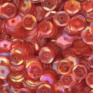 5mm Slightly Cupped Iridescent Dk Burnt Orange