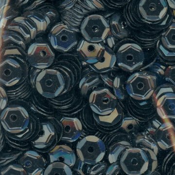 5mm Slightly Cupped Black Glossy (no iridescence)