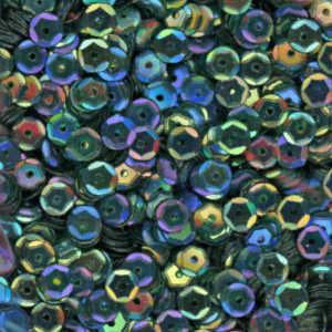5mm Slightly Cupped Iridescent Emerald Green 50 Grams