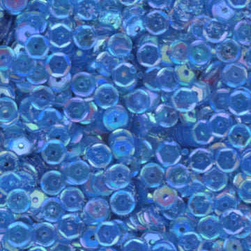 5mm Slightly Cupped Iridescent Duck Wing Blue 100 Grams