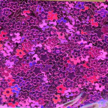 3mm Metallic Flower Fuchsia