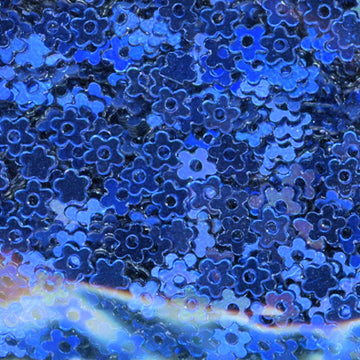 3mm Metallic Flower Cobalt Blue