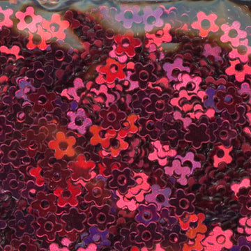 3mm Metallic Flower Rose Red 100 grams