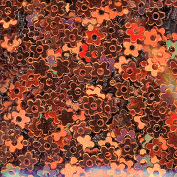 3mm Metallic Flower Orange 100 grams