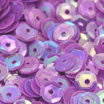4mm Slightly Cupped Opaque Iridescent Orchid