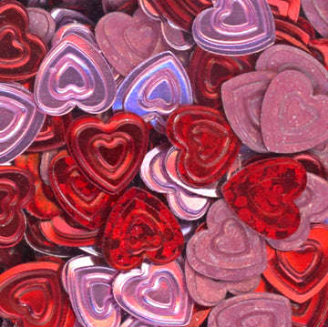 7mm Heart Mix 100 Grams