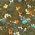 5mm Flat Flower Metallic Gold 100 Grams
