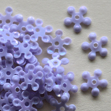 5mm opaque Iridescent Petite Flower Light Purple 100 Grams