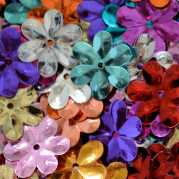15mm Metallic Flower Mix 1000 Count