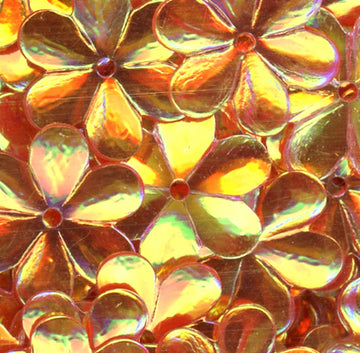 15mm Flower Crystal Opaque Red Hot