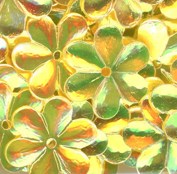 15mm Flower Crystal Opaque Sunsational 100 Grams