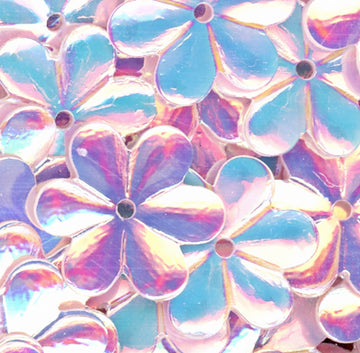 15mm Flower Crystal Opaque White 100 Grams
