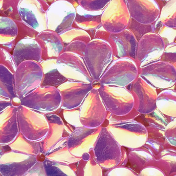 15mm Flower Crystal Opaque Berry Nice 100 Grams
