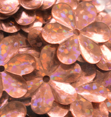 15mm Flower Hologram Peach