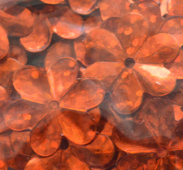 15mm Flower Hologram Orange