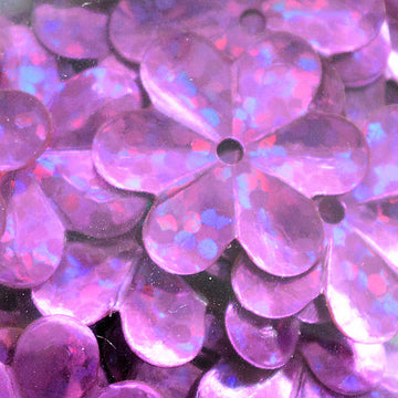 15mm Flower Hologram Orchid 100 Grams