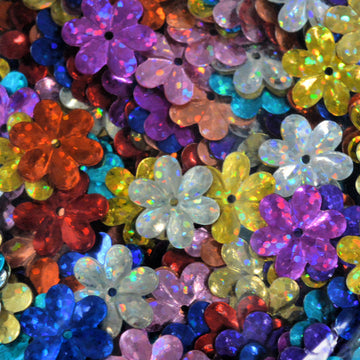 15mm Flower Hologram Mix 1000 Count