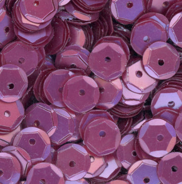 6mm Slightly Cupped Satin Dark Mauve