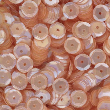 6mm Slightly Cupped Satin Light Ecru 100 Grams