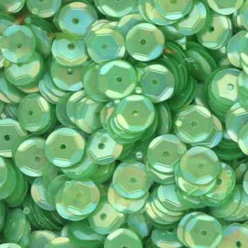 6mm Slightly Cupped Satin Granny Smith 100 Grams
