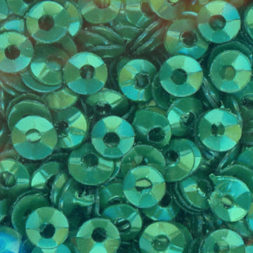 3mm Fully Cupped Satin Emerald Green