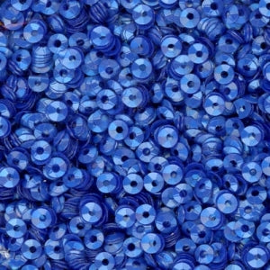 3mm Fully Cupped Satin Blue 100 grams