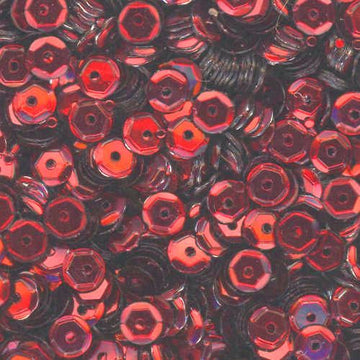 5mm Slightly Cupped Metallic Dark Red