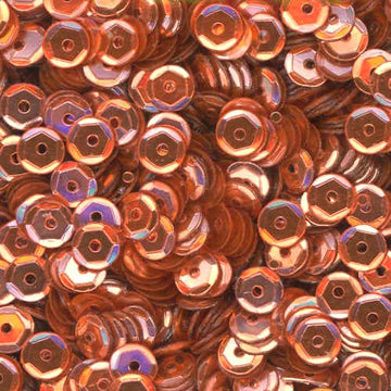 5mm Slightly Cupped Metallic Peach