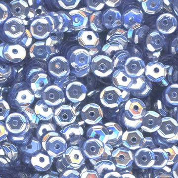 5mm Slightly Cupped Metallic Cool Water Blue