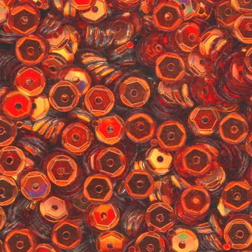 5mm Slightly Cupped Metallic Orange