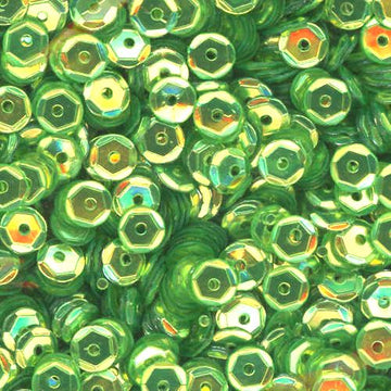 5mm Slightly Cupped Metallic Spring Green