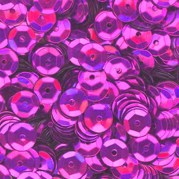 6mm Slightly Cupped Metallic Orchid