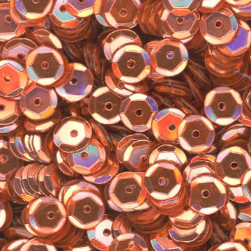 6mm Slightly Cupped Metallic Peach 100 grams