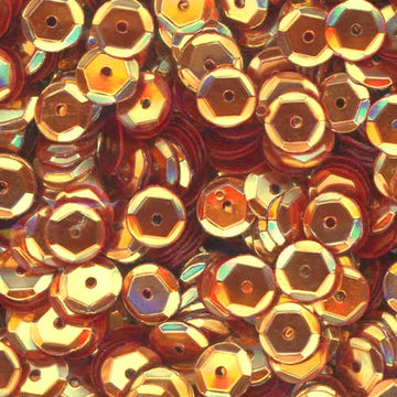6mm Slightly Cupped Metallic Antique Gold