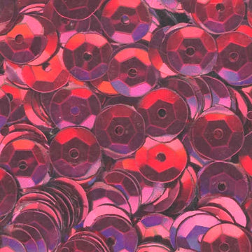 10mm Slightly Cupped Metallic Dark Red 100 Grams